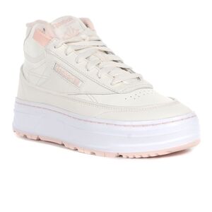 Reebok Club C Geo Mid "Chalk/Chalk/Possibly Pink" Women's Shoe